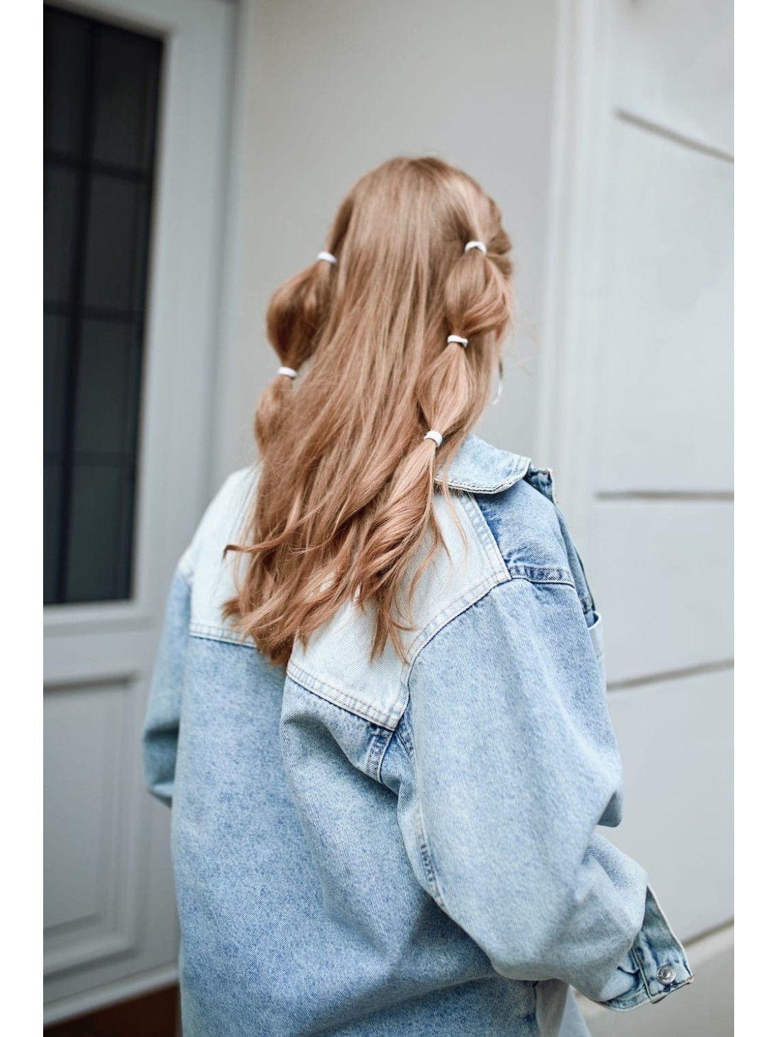 Denim shirt jacket with press studs 5296 - Online store - Boutique